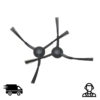 Боковые щетки (R/L) Xiaomi Lydsto G2 JCB-G2-W03 / G2D CDZ-G2D-W03 черные Боковые щетки (R/L) Xiaomi Lydsto G2 JCB-G2-W03 / G2D CDZ-G2D-W03 черные